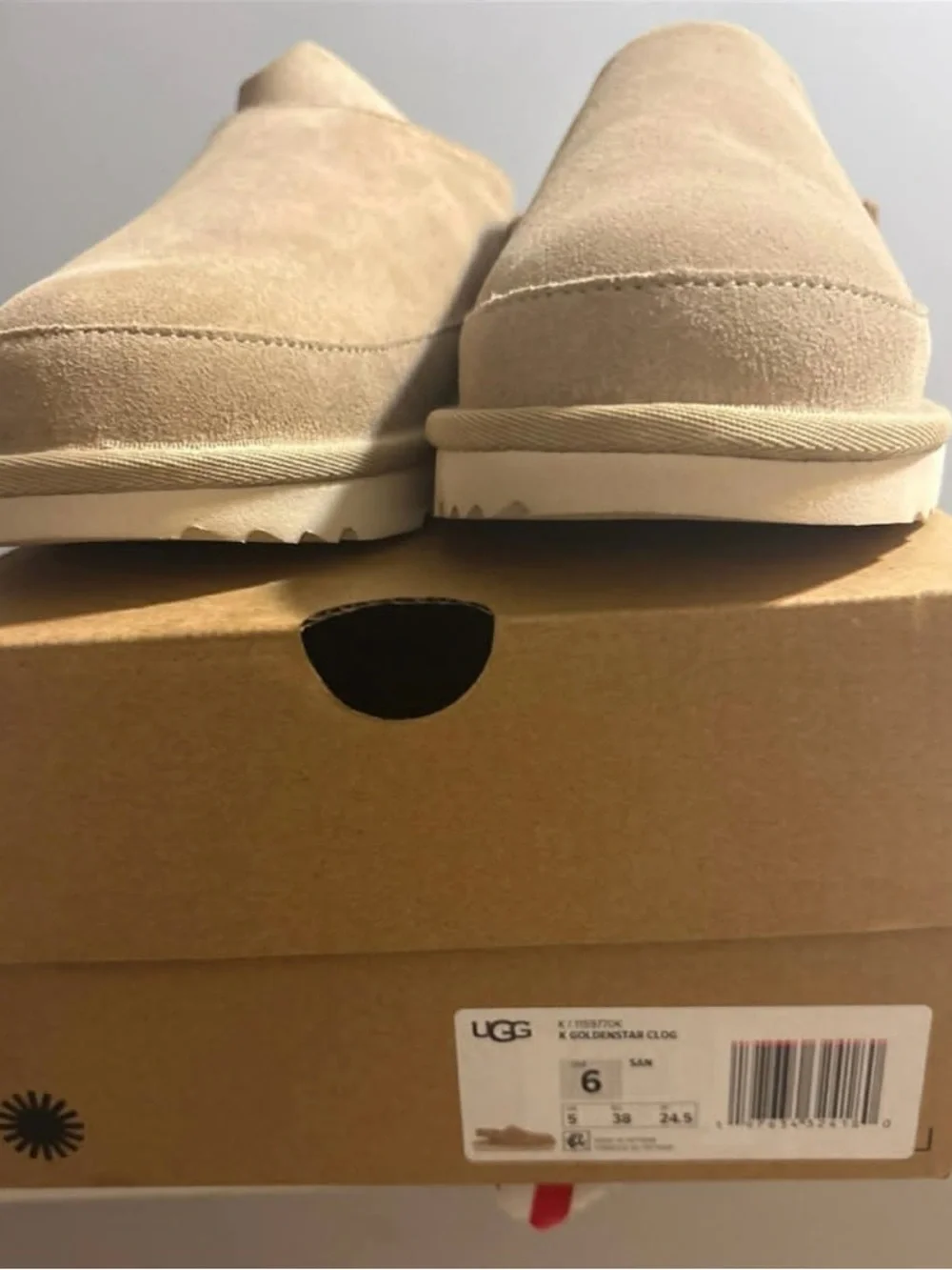 UGG Kids Beige Slip-On Slippers